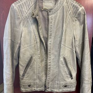 Selby Women's Olive/Taupe Leather Jacket